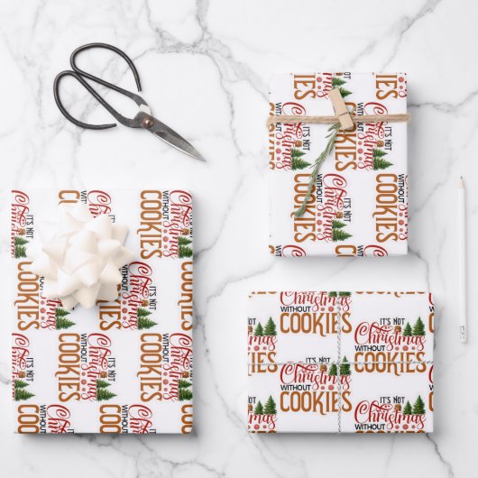 クッキーのないクリスマスではない ラッピングペーパーシート (正面)