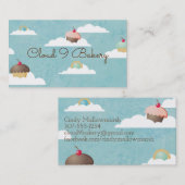 クッキーのカップケーキの天国はベーキングのパン屋を曇らせます 名刺 (正面/裏面)