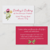 クッキーのカップケーキブーケベーキング名刺 名刺 (正面/裏面)