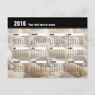 クッキーのカレンダーの郵便はがき2016年 ポストカード