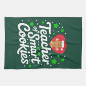 クッキーのクリスマス頭が切れる先生先生生活 キッチンタオル (横)
