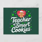 クッキーのクリスマス頭が切れる先生先生生活 シーズンポストカード (正面)