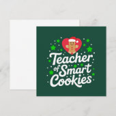 クッキーのクリスマス頭が切れる先生先生生活 招待状 (正面/裏面)