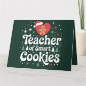 クッキーのクリスマス頭が切れる先生 カード (正面)