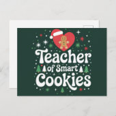 クッキーのクリスマス頭が切れる先生 シーズンポストカード (正面/裏面)