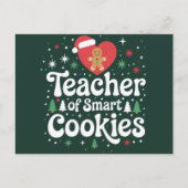クッキーのクリスマス頭が切れる先生 シーズンポストカード (正面)
