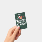 クッキーのクリスマス頭が切れる先生 バッジ (Handheld)
