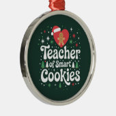 クッキーのクリスマス頭が切れる先生 メタルオーナメント (右)