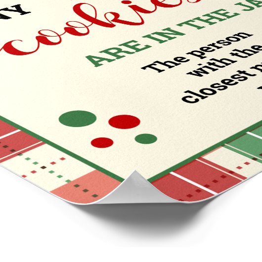 クッキーのゲームのクリスマスプレッドサインの数を推測 ポスター (角)