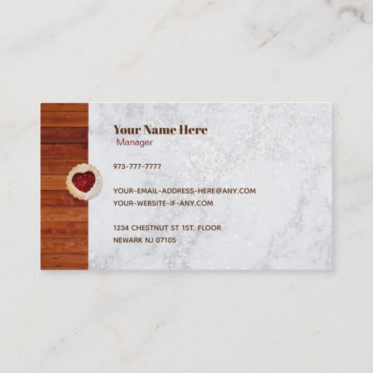 クッキーのスローガンの名刺 名刺 (裏面)