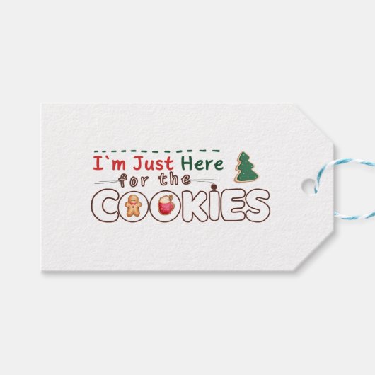 クッキーのプレゼントラベル ギフトタグ (正面(横))