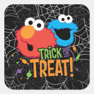 クッキーのモンスターおよびElmo -トリック・オア・トリート スクエアシール