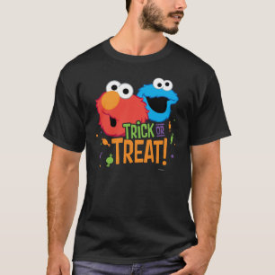 クッキーのモンスターおよびElmo -トリック・オア・トリート Tシャツ