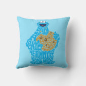 クッキーのモンスターパターンの塗りつぶし クッション (裏面)