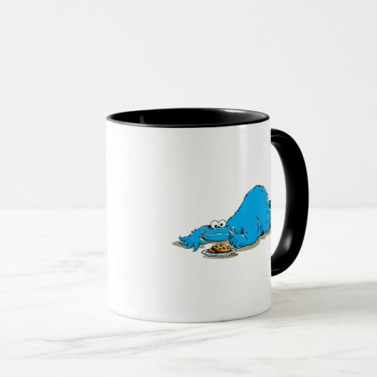 クッキーのヴィンテージのクッキーモンスターのプレート マグカップ (正面右)