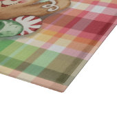 クッキーの交換のジンジャーブレッドの格子縞 カッティングボード (角)