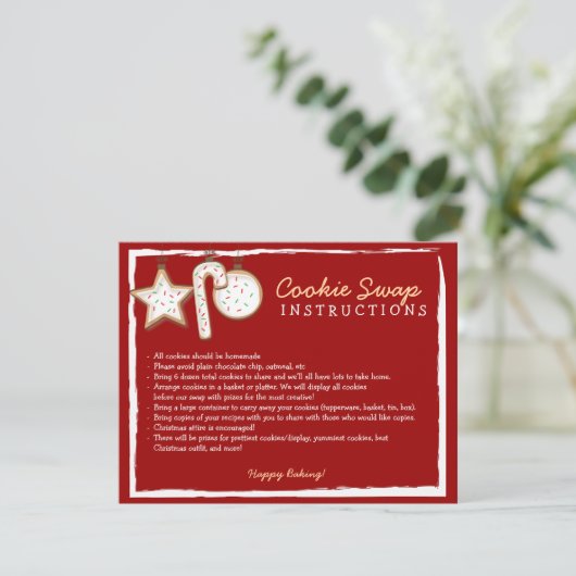 クッキーの交換の説明書-カスタマイズことができます! 招待状 (スタンド正面)
