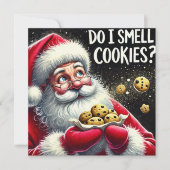 クッキーの匂いがするサンタ シーズンカード (正面)