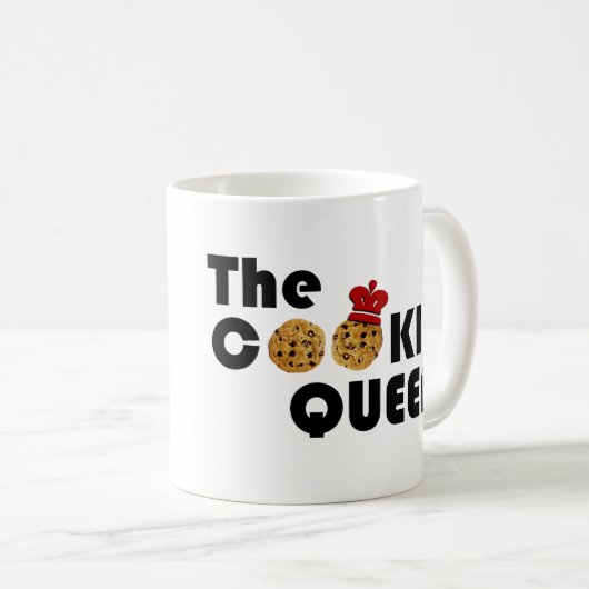 クッキーの女王マグかガラス コーヒーマグカップ (正面右)