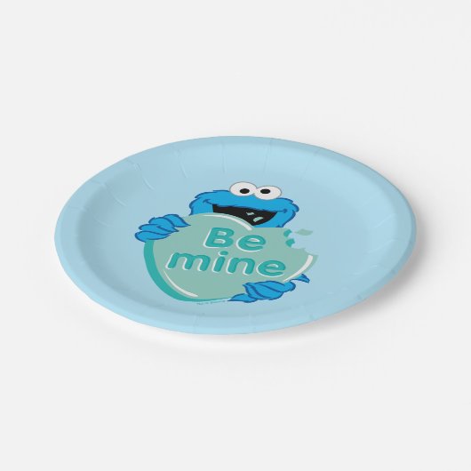 クッキーの怪物「自分のもの」バレンタインのハート・キャンディ ペーパープレート (アングル)