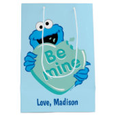 クッキーの怪物「自分のもの」バレンタインのハート・キャンディ ミディアムペーパーバッグ (裏面)