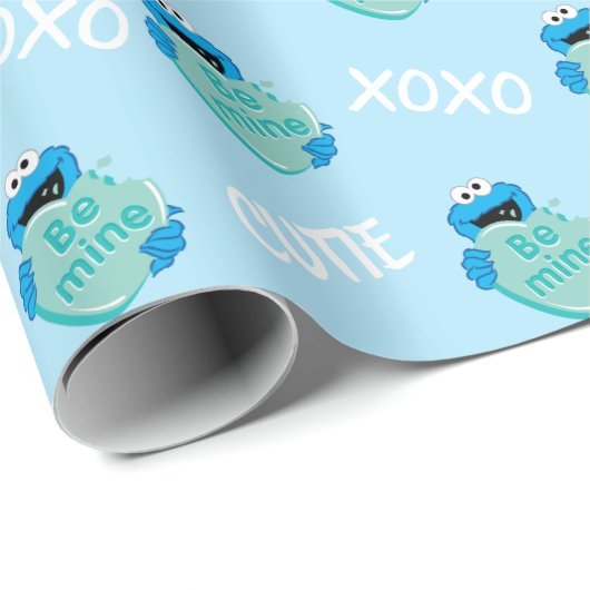 クッキーの怪物「自分のもの」バレンタインのハート・キャンディ ラッピングペーパー (ロールコーナー)