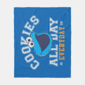 クッキーの怪獣が毎日 フリースブランケット (正面)