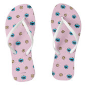 クッキーの怪獣とクッキーのピンクのパターン ビーチサンダル (ソール)