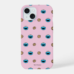 クッキーの怪獣とクッキーのピンクのパターン iPhone 15ケース