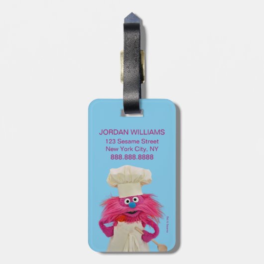 クッキーの怪獣食用トラック |ゴーナーポーズ ラゲッジタグ (裏面縦)