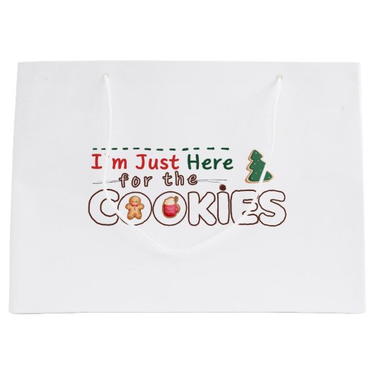 クッキーの抱き枕 ラージペーパーバッグ (正面)