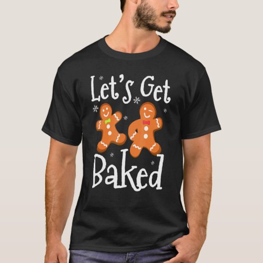 クッキーの焼いたベーキングチームGingerbread Chri Tシャツ (正面)