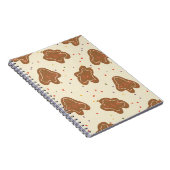 クッキーの生地の模様の象牙色のノートブック ノートブック (右側)