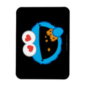 クッキーの笑顔顔とハートの目 マグネット (縦)