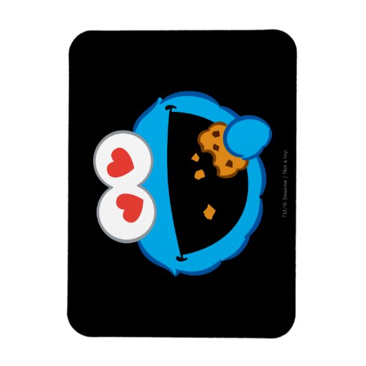 クッキーの笑顔顔とハートの目 マグネット (縦)