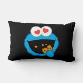 クッキーの笑顔顔とハートの目 ランバークッション (裏面)