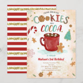 クッキーの誕生日招待状 招待状 (正面/裏面)
