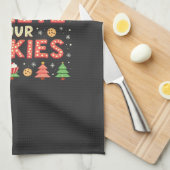 クッキーの醜いクリスマスセーターを削除する キッチンタオル (四つ折り)