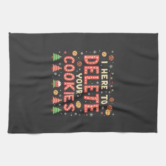 クッキーの醜いクリスマスセーターを削除する キッチンタオル (横)