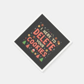 クッキーの醜いクリスマスセーターを削除する スタンダードカクテルナプキン (角)