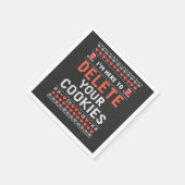 クッキーの醜いクリスマスセーターを削除する スタンダードカクテルナプキン (角)