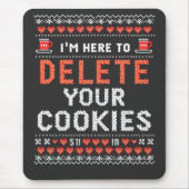 クッキーの醜いクリスマスセーターを削除する マウスパッド (正面)