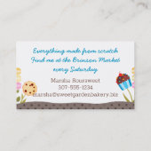 クッキーの食器棚ベーカリーベーキング名刺 名刺 (裏面)