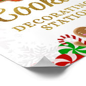 クッキーの飾ステーションクリスマスパーティーサイン ポスター (角)