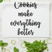 クッキーはすべてによりよいタオルをします キッチンタオル (折り畳み)