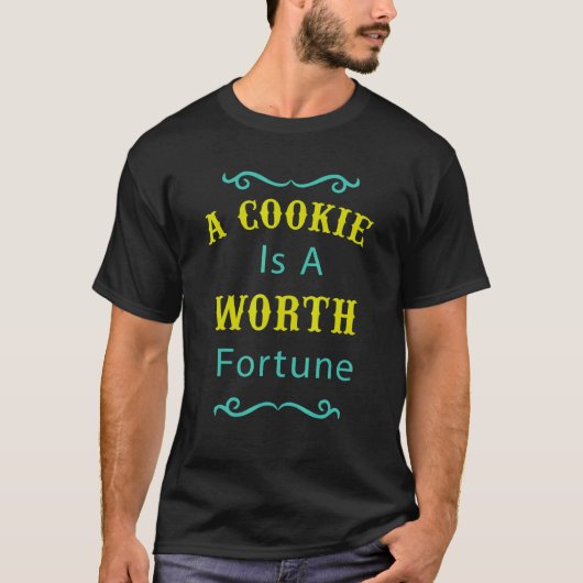 クッキーは幸運のユーモアである Tシャツ (正面)