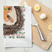 クッキーは私のクリスマスハリネズミだ キッチンタオル (四つ折り)