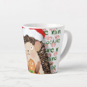 クッキーは私のクリスマスヘッジホッグだ カフェラテマグ (右アングル)