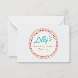 クッキーまたはカップケーキデコレーター ノートカード
