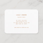 クッキーまたはカップケーキベイカー 名刺 (裏面)